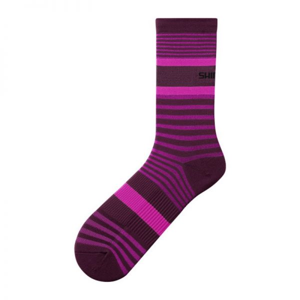 shimano original tall socks 2019 2020 purple pink stripe groesse l xl 45 48